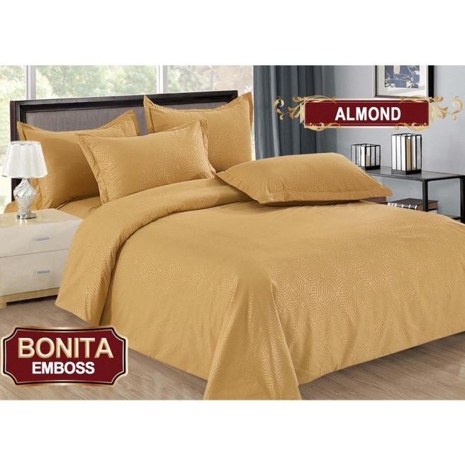 Bonita - Bedcover Set 180X200 Bonita Polos Emboss - Sprei Bonita Polos