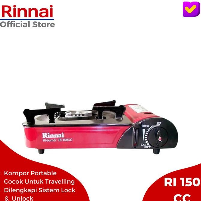 Rinnai RI 150 CC Kompor Portable Gas Tabung Kompor Travel Mini