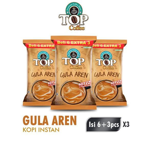 

TERMURAH Top Coffee Kopi Instan Gula Aren 22 gr isi 6 sachet x 3 pack