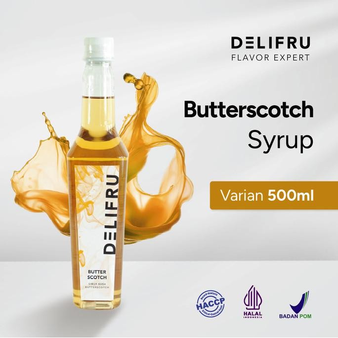 

MURAH Butterscotch Syrup Delifru 500 ml - Sirup Butterscotch Premium