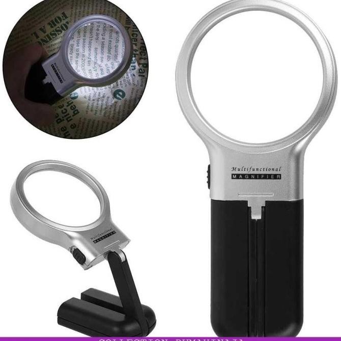 

NEW Kaca Pembesar LED Folding Portabel Diameter 63 mm Lup Magnifier Glass