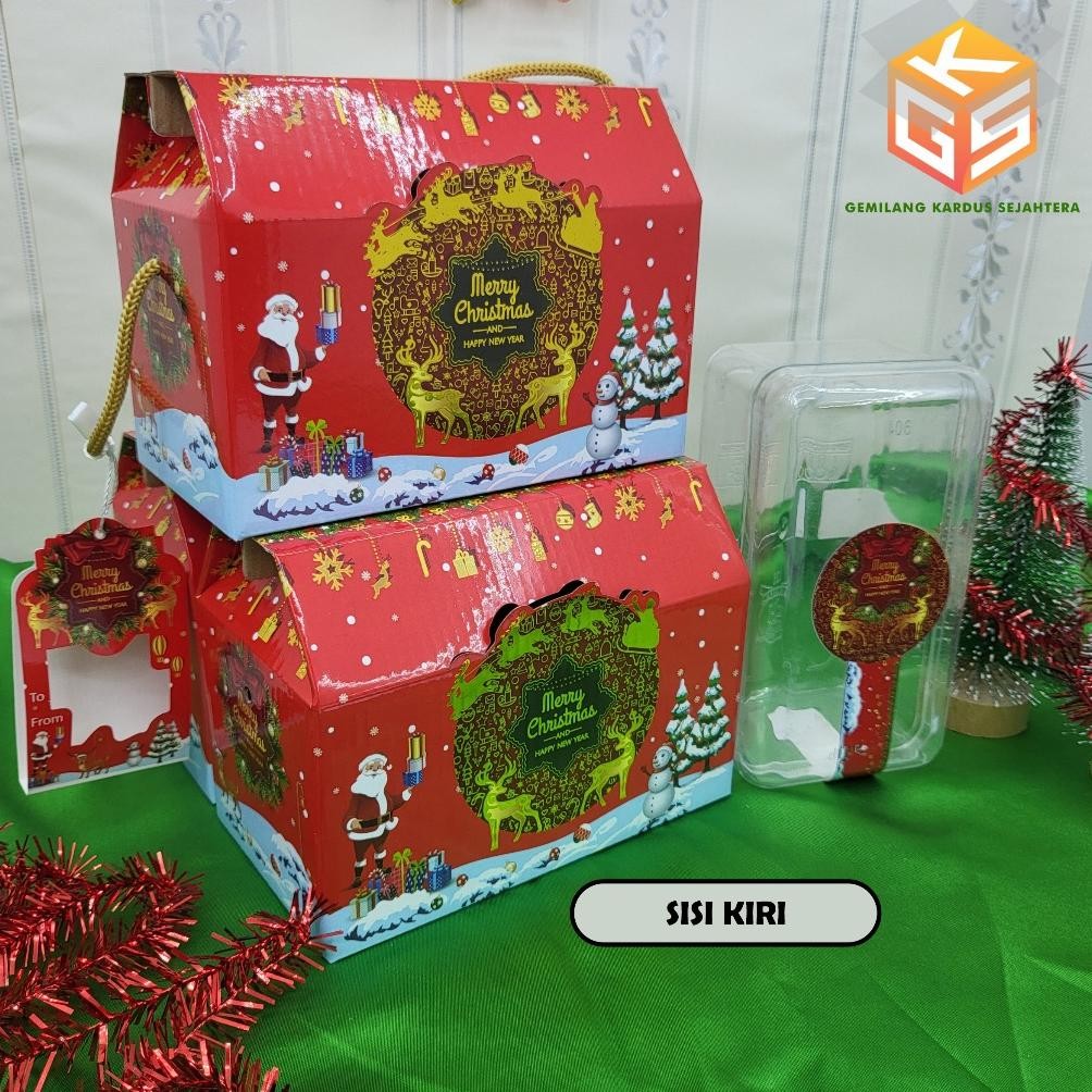 

HGT 20pcs Gable Box Natal [FREE HANG TAG] | Ukuran 1 Toples persegi panjang 350gr | Box Natal | Box Hampers Natal | Box Hampers Christmas | Dus Natal | Kardus Natal
