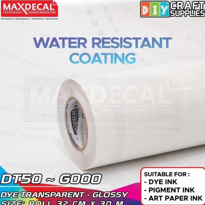 

TERBARU - MAXDECAL DT50 - G000 Sticker Vinyl Transparent PET Inkjet Coating A3