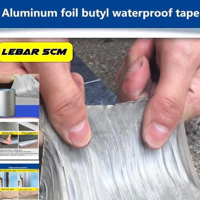 

Lakban ANTI BOCOR / lakban Aluminum Foil tape Waterproof 5m x 5cm