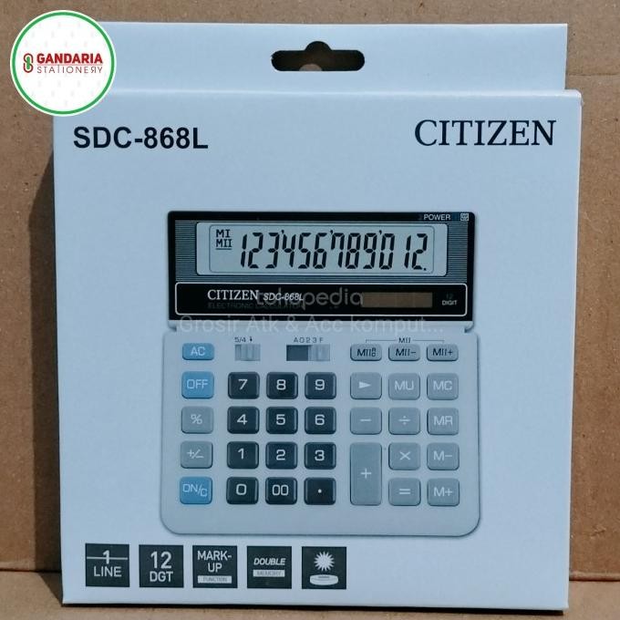 

BEBAS ONGKIR - ORIGINAL Citizen Calculator SDC-868L - Kalkulator Desktop Meja Kantor