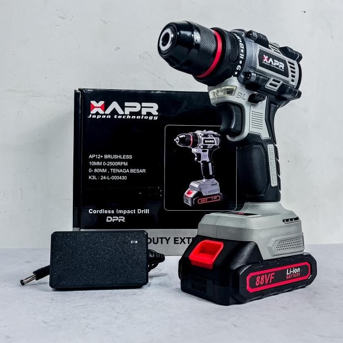 BOR CORDLES 12v garansi resmi APR JAPAN mesin bor baterai dril fullset [terbaik]