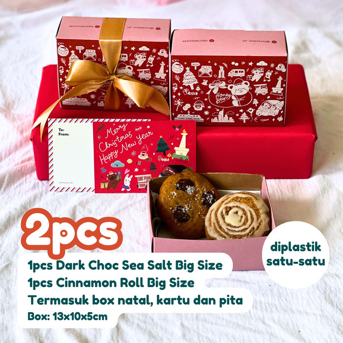 

Natal Big Cookies Hampers Natal Gift Box Christmas Kado Kue Kering Parsel - 2 pcs Limited