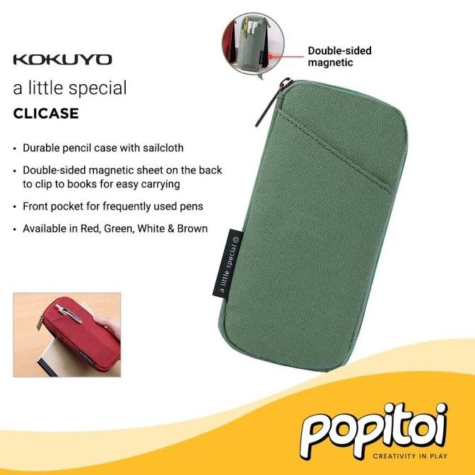 

BEBAS ONGKIR - KOKUYO CLICASE Clip on Retro Pencil Case Tempat Pensil