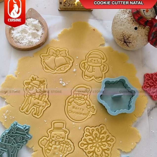 

Per Set 4 Pcs Cetakan Kue Kering Cookie Cutter Natal Christmas