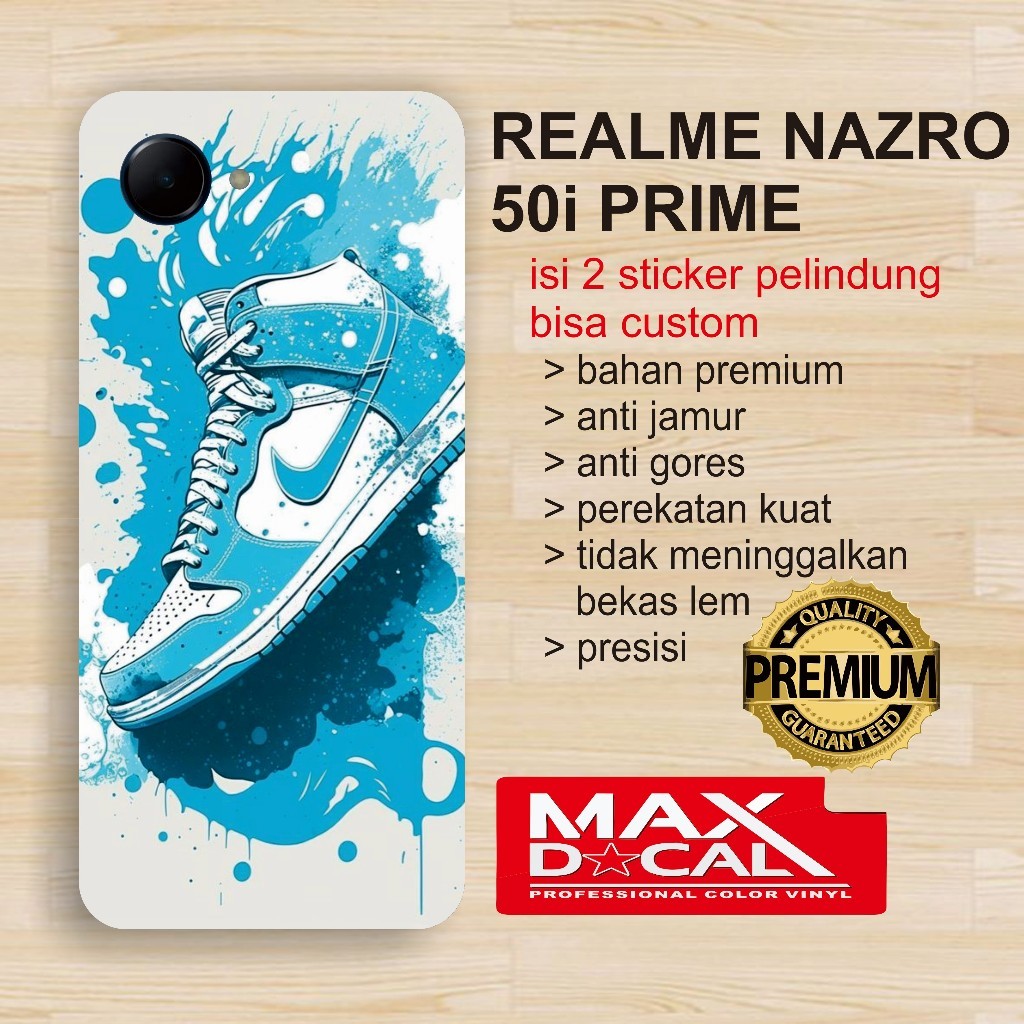 Promo2pcs - Oke Realme Nazro 50i Prime 2 Kualitas Dengan Tingkat Pres 98 Garskin Stiker/not Case Pre