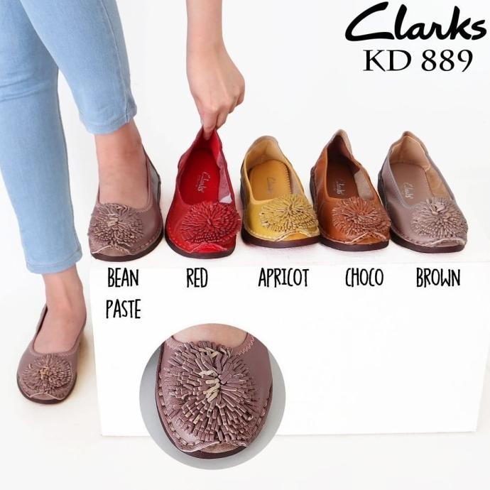 KD 889 Sepatu clarks wanita/sepatu kulit wanita/clarks original/clarks