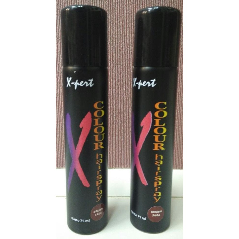 X-Pert Colour Hairspray Brown Saga 75Ml