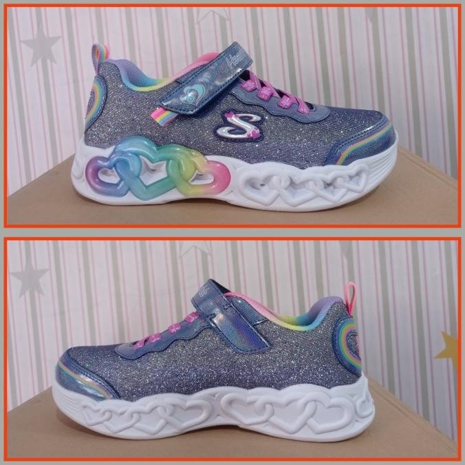 Sepatu anak perempuan Skechers Heart Lights Led original
