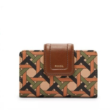 DISKON Fossil Bryce Green Loden Leather Dompet Wanita - SWL2850-341