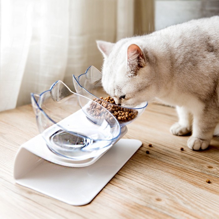 Ready Tempat Mangkuk Makan Hewan Peliharaan Double Bowl Kucing Anjing