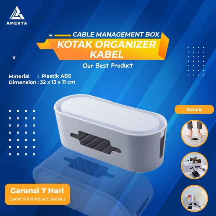 

Kotak Organizer Kabel Charger / Cable Management Box