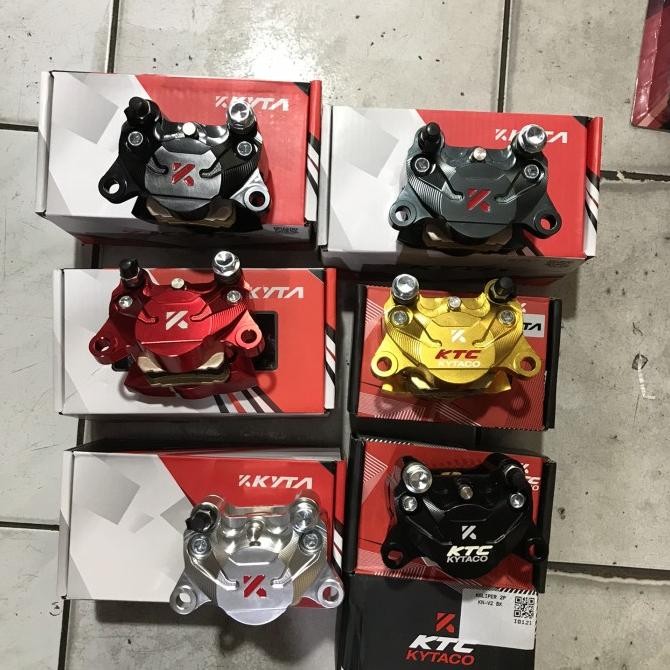 kaliper 2 piston ktc kytaco KN V2 universal original produk red gold