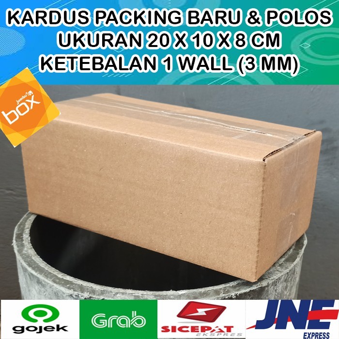 

Kardus Murah Dus Packing Online Box Polos Karton Baru 20x10x8 (1 wall)