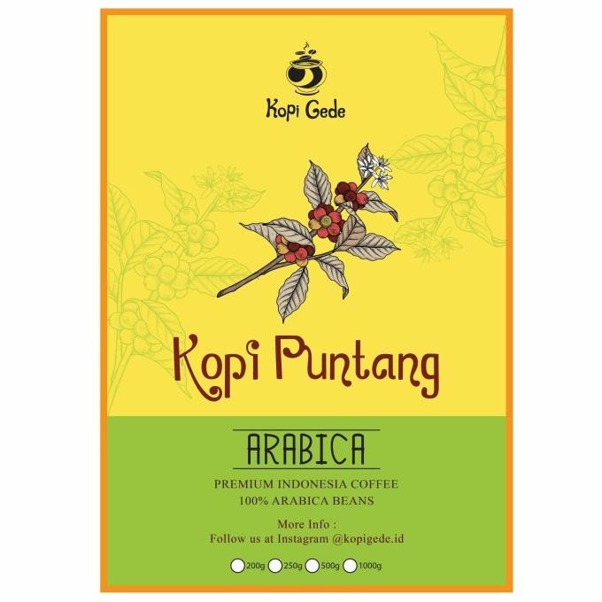 

Kopi Arabika Puntang - Jawa Barat 1 Kg (Biji / Bubuk)