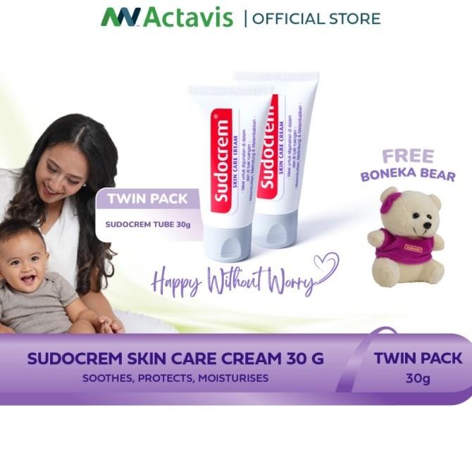SUDOCREM SKIN CARE CREAM 30 GR - (Twin Pack) Krim Perawatan Kulit Bayi Untuk Ruam Pipi, Biang Kering