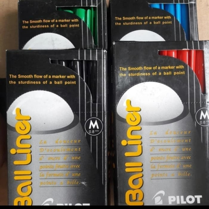 

Ready pulpen/balpoint pilot balliner 0.8mm - 1 pak 12 pcs