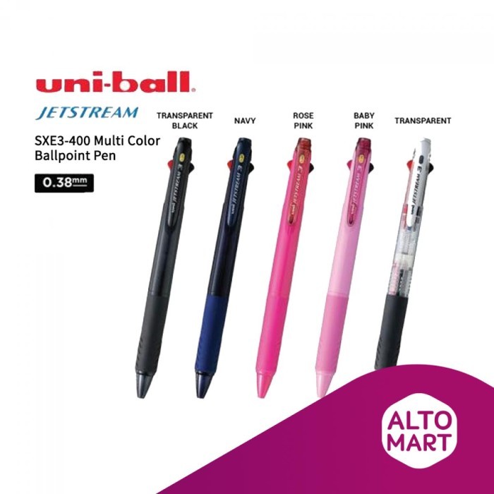 

Ready Uniball Jetstream 3 SXE3-400 Multi Color Ballpoint Pen 0.38 0.5 0.7 mm