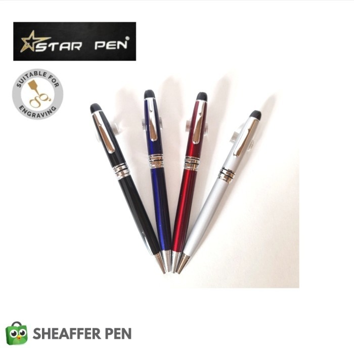 

Ready Star Pen Master Glossy Black Featuring Chrome Trim Ballpoint