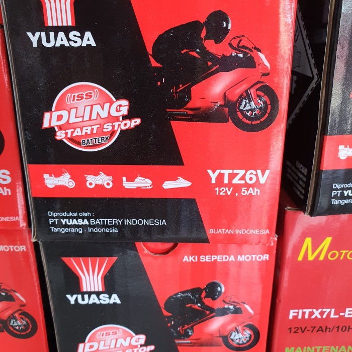 Ready aki yuasa ytz6v motor satria fu cbr 150 kering yuasa