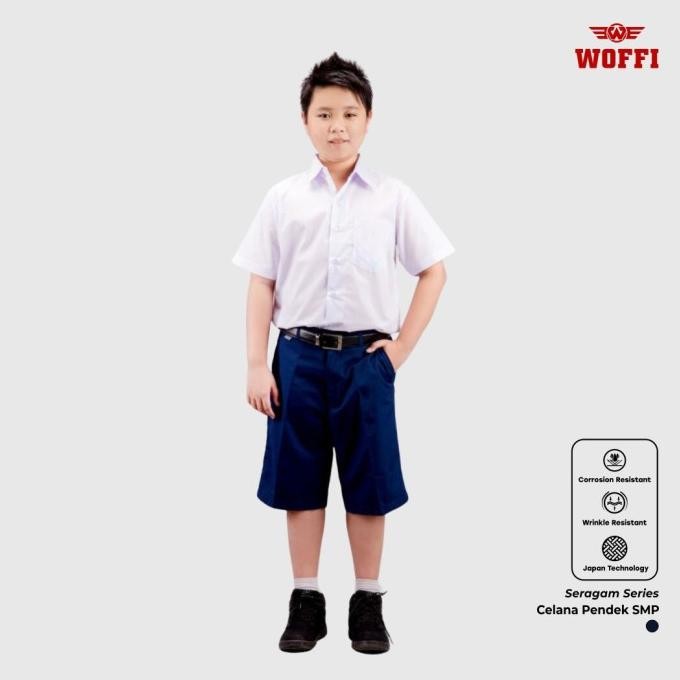 Woffi Seragam SMP Celana Pendek 3/4 Ban Biru