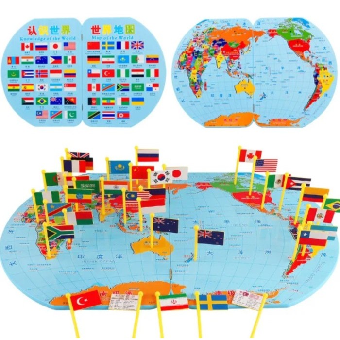 

Mainan Anak Peta dan Bendera Dunia/MAP & FLAG KNOWLEDGE OF THE WORLD