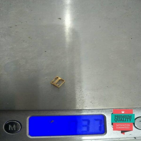 Grosir Liontin emas asli kadar 875 huruf L cube gold pendant Elegan