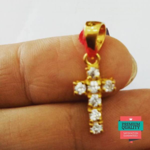 Promo Liontin salib emas asli kadar emas 875 Elegan