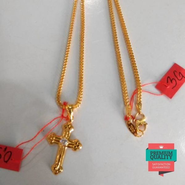 Grosir Kalung emas asli kadar 700 hadiah mewah kalung salib Keren