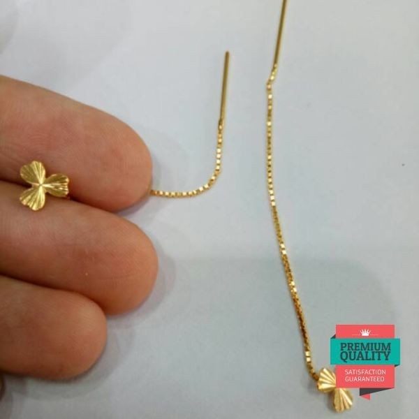Terlaris Anting panjang emas asli kadar 700 model bunga Elegan