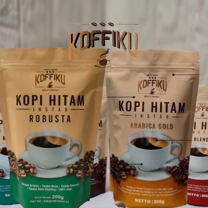 

KOFFIKU Kopi instan BUNDLING Robusta+Arabica Gold 200gram