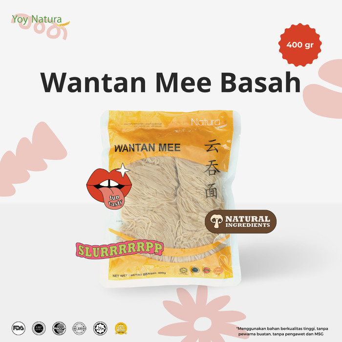 

Yoy Natura Mie Basah Wantan Mee 400g - Halal MUI & BPOM