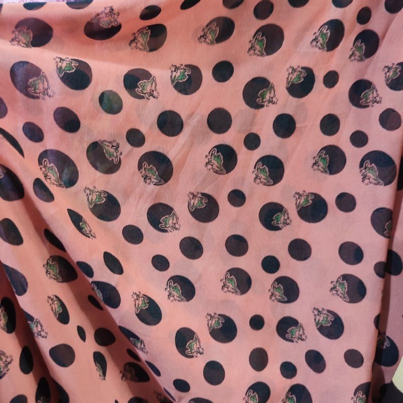 kain ceruty motif buah - bahan kain meteran apt