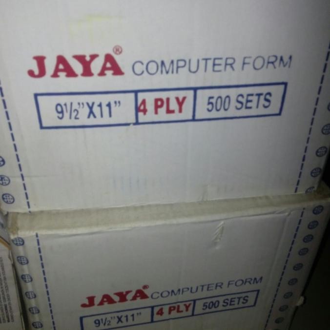 

Continuous form 9.5X11 4 ply HVS karbon putih JAYA