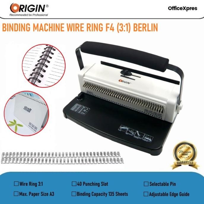 

NEW Mesin Jilid Spiral Kawat F4 Folio / Mesin BInding 40 Lobang Berlin 3:1