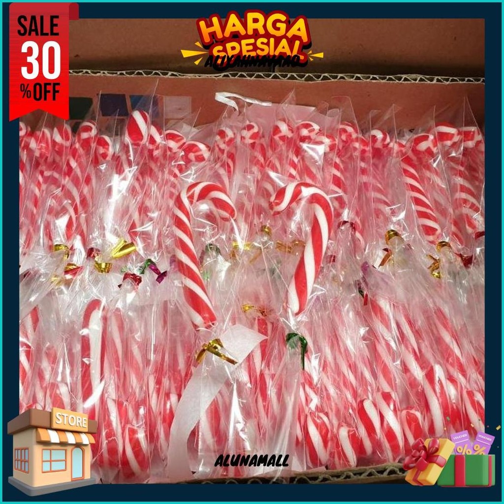 

Permen Tongkat Natal - Candy Cane Uk 7Cm Isi 50 Promo