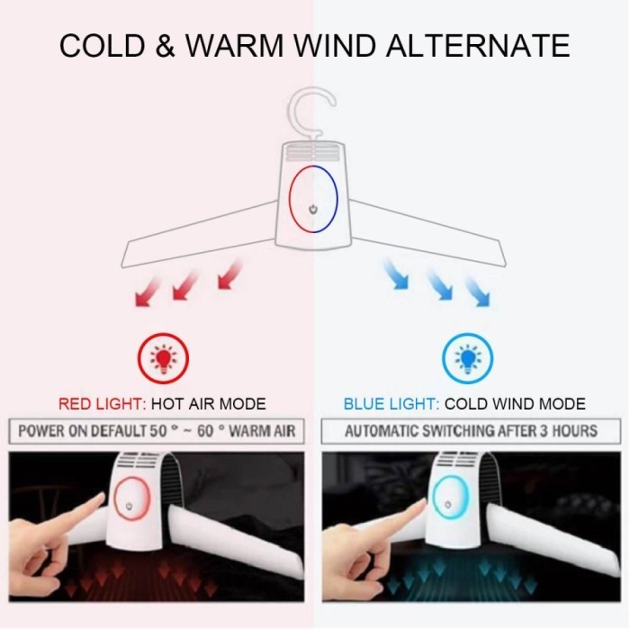 READY Pengering Pakaian Listrik Portable Gantungan Lemari Lipat Praktis