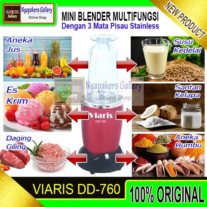 Blender Mini Portable Juicer Chopper Meat Grinder Viaris DD-760