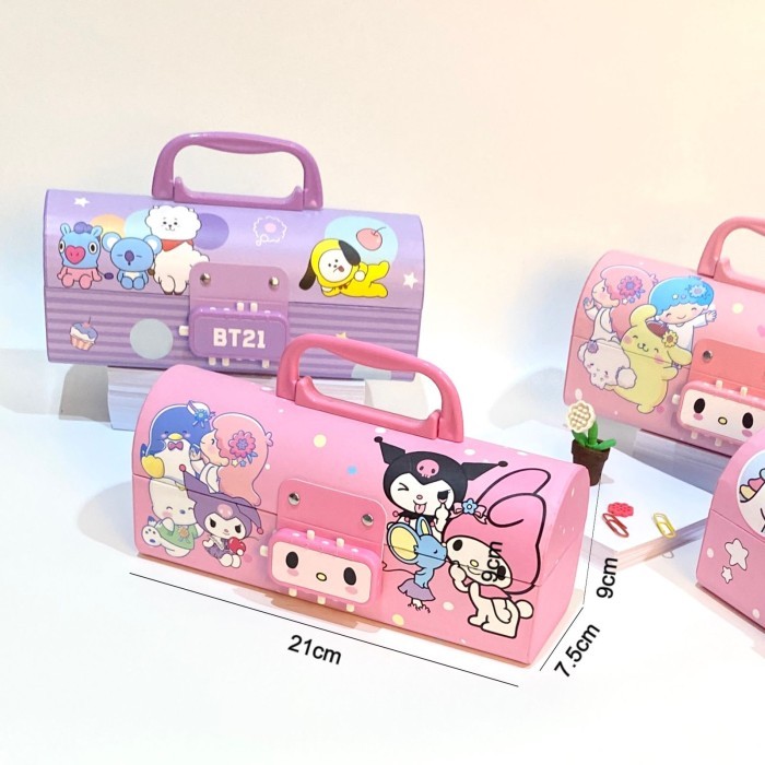 

BOS Kotak Pensil Karton+Kunci Pin/Tempat Pensil/Pencil Case Loer