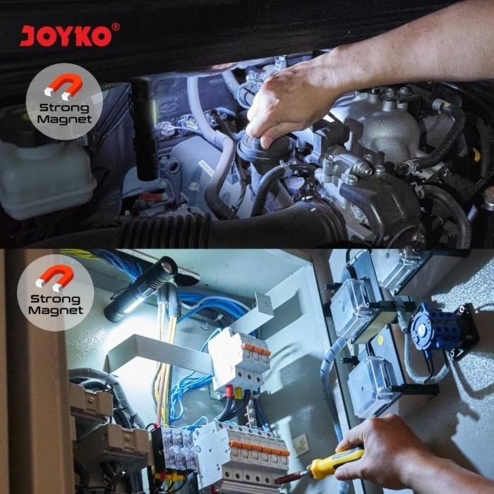 Senter Led Magnet Joyko Fl87/Flashlight Led Fl-87/Rechargeable Led