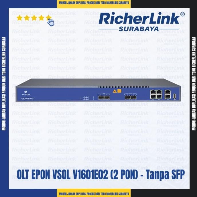 VSOL OLT EPON 2 PON V1601E02-DP Layer3 - OLT ONLY