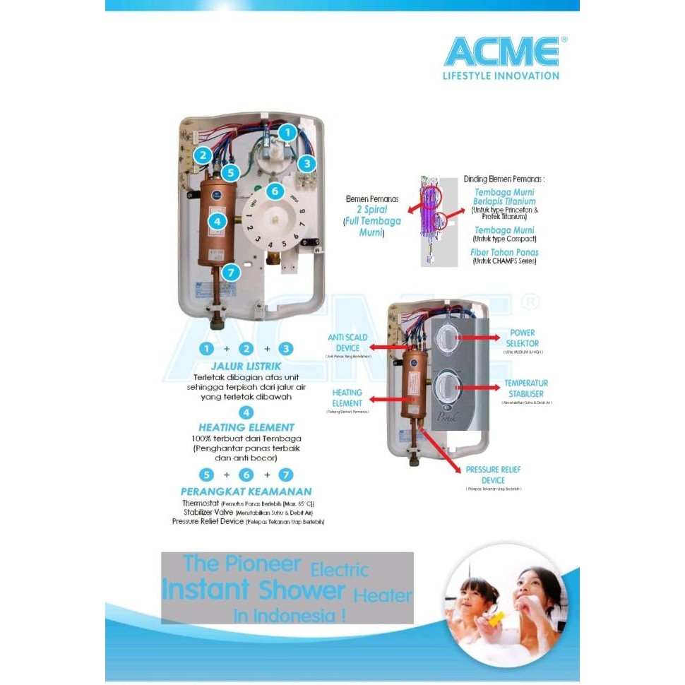 Water Heater Instant Acme Compact