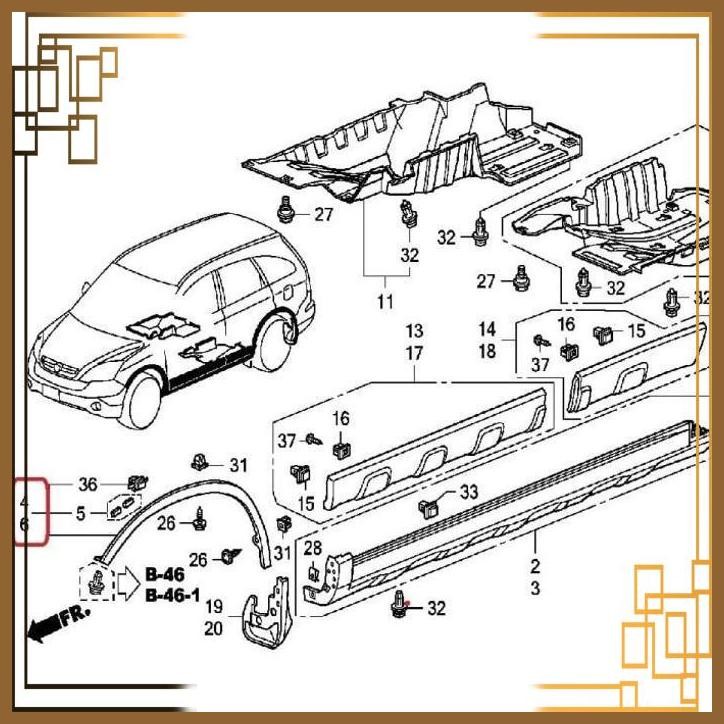 [PTH] List Over Fender Depan CRV 2008-2012, Crv Gen 3