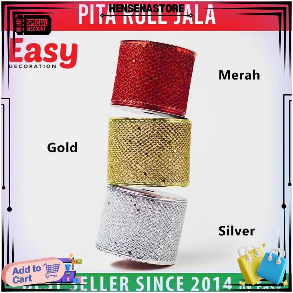 

Easy Decoration Pita Natal Kawat Roll Hiasan Ornamen Dekorasi Parcel Jala 6,3 Cm D Termurah