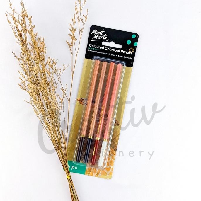 

Mont Marte Coloured Charcoal Pencils 4 Pc MPN0085
