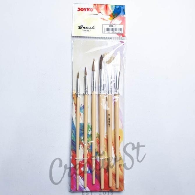 

Kuas Lukis Set Joyko BR-1 6 Pcs Kuas Paint Brush